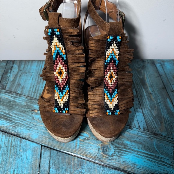 Ariat Women's Unbridled Lolita Sandal Size 8 Fringe Western Southwestern - Picture 4 of 13